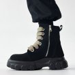 画像6: BEATLE BOZO TRACTOR  HIGH-CUT LEATHER LACE-UP BOOTS chunky boots ユニセックス 男女兼用 レザーハイカット アーミー ボゾ トラクター 厚底チャンキーヒール ブーツ (6)