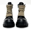 画像1: BEATLE BOZO TRACTOR  HIGH-CUT LEATHER LACE-UP BOOTS chunky boots ユニセックス 男女兼用 レザーハイカット アーミー ボゾ トラクター 厚底チャンキーヒール ブーツ (1)