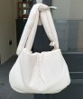 画像3: solid color down tote shoulder bag tote Shoulder  Bag 　ソリッドカラーダウンショルダートートクロスボディーバックハンドバッグ  (3)