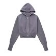 画像3: Women's Simple Knit Zip Up Hoodie Hoody レディース　シンプルデザイン　ニット　ジップアップ　パーカー　フーディ (3)