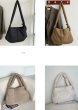 画像10: solid color down tote shoulder bag tote Shoulder  Bag 　ソリッドカラーダウンショルダートートクロスボディーバックハンドバッグ  (10)