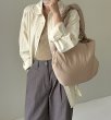 画像5: solid color down tote shoulder bag tote Shoulder  Bag 　ソリッドカラーダウンショルダートートクロスボディーバックハンドバッグ  (5)