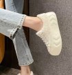 画像2: women'sfur lace-up platform SNEAKERS　厚底プラットフォームファーーレースアップスニーカー (2)