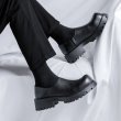 画像4: thick soles low-top platform  LEATHER SLIP-ONS loafers   男女兼用レザー厚底プラットフォームローカット ローファースリッポン シューズ (4)