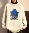 画像2: crown cat logo sweater ユニセックス 男女兼用 クラウンキャットプリントセータープルオーバ (2)