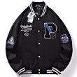 画像3: NASA×earth embroidered baseball jacket stadium jacket baseball uniform jacket blouson  ユニセックス 男女兼用NASAナサ×アース地球刺繍スタジアムジャンパー スタジャン MA-1 ボンバー ジャケット ブルゾン (3)