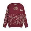 画像4: Round Neck Cashew Flower Paisley Bandana sweater ユニセックス 男女兼用ラウンドネックカシューフラワーペイズリーバンダナ柄セータープルオーバ (4)