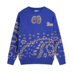 画像2: Round Neck Cashew Flower Paisley Bandana sweater ユニセックス 男女兼用ラウンドネックカシューフラワーペイズリーバンダナ柄セータープルオーバ (2)