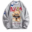 画像3: UnisexNASA x Sunglasses Bear sweat shirts ユニセックス 男女兼用NASAナサ×サングラスベアプルオーバ スエットトレーナー (3)