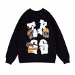 画像3: burger & fries sweater 　ユニセックス 男女兼用バーガー＆フライドポテトラウンドネックセータープルオーバ (3)