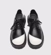 画像2: Bicolor derby performance lace-up shoes LEATHER SLIP-ONS loafers   男女兼用レザー厚底プラットフォームバイカラーダービーパフォーマンスレースアップ ローファースリッポン シューズ (2)