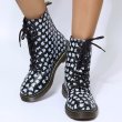 画像5: Woman's Lace-up leather flower martin boots    フラワー＆キャットプリントレースアップマーティンブーツ (5)