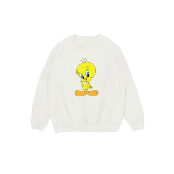 画像1: 23 men's men and women Tweety loose long sleeve Shirts sweat Looney Tunes ユニセックス男女兼用 トゥイーティー トレーナー プルオーバ ートレーナー ルーニー・テューンズ (1)