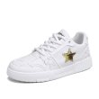 画像3:  Unisex Mens star emblem leather sneakers  Sneakers 　スター星エンブレムレースアップ レザー スニーカー  (3)