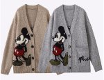 画像4: Mickey Mouse braided V-neck cardigan　ユニセックス男女兼用ミッキーマウス編み込みVネックカーディガンセーター (4)
