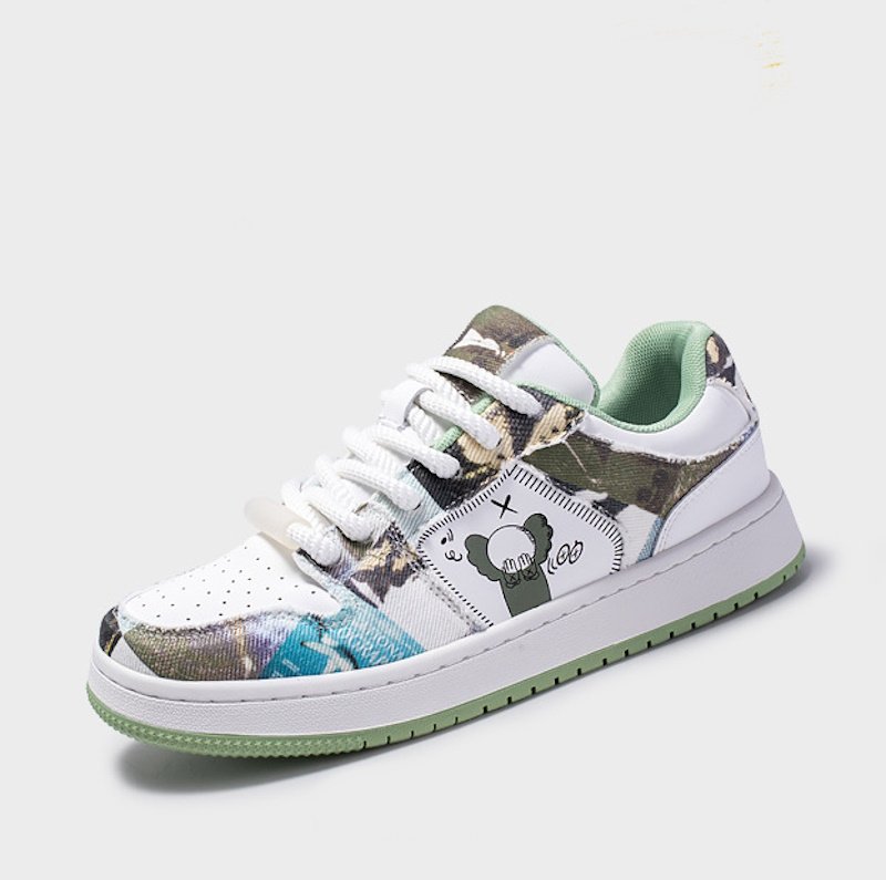 画像6:  Unisex Mens Kaws x Graphic Spiritual Guy Sneakers ユニセックスカウズ×グラフィックレースアップ レザー スニーカー  (6)