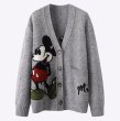 画像6: Mickey Mouse braided V-neck cardigan　ユニセックス男女兼用ミッキーマウス編み込みVネックカーディガンセーター (6)