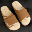 画像5: nubuck leather open toe rabbit fur warm sandals スエードラビットファーサンダル　スリッパ (5)