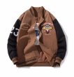 画像4: NASANasa×UFO embroidery  baseball uniformbaseball jacket stadium jacket   blouson  ユニセックス 男女兼用NASAナサ×UFO刺繍スタジアムジャンパー スタジャン MA-1 ボンバー ジャケット ブルゾン (4)