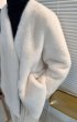 画像15: Women's imitation mink fur coat Jacket　エコミンクファーVネックノーカラー ジャケット (15)