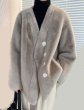 画像7: Women's imitation mink fur coat Jacket　エコミンクファーVネックノーカラー ジャケット (7)