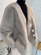 画像12: Women's imitation mink fur coat Jacket　エコミンクファーVネックノーカラー ジャケット (12)