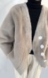 画像5: Women's imitation mink fur coat Jacket　エコミンクファーVネックノーカラー ジャケット (5)