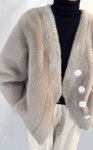 画像5: Women's imitation mink fur coat Jacket　エコミンクファーVネックノーカラー ジャケット (5)