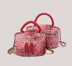 画像7: Mini Chain Box Bag tote Shoulder Crossbody Bag 　ツイードミニボックスチェーントートショルダークロスボディーバック (7)