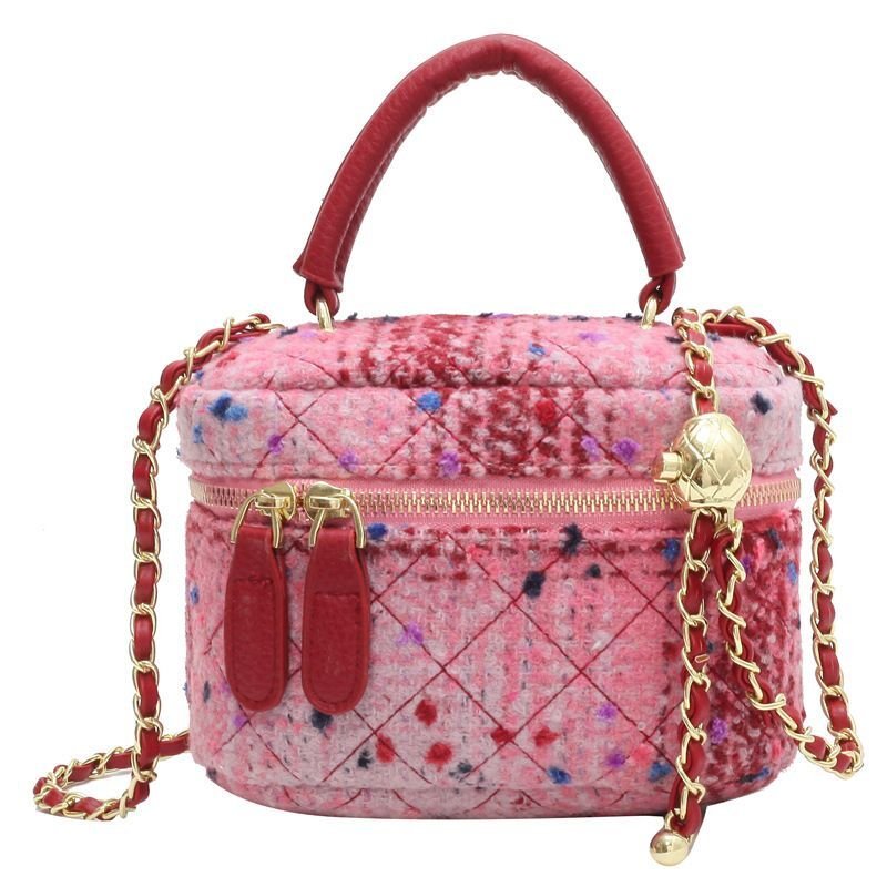 画像3: Mini Chain Box Bag tote Shoulder Crossbody Bag  ツイードミニボックスチェーントートショルダークロスボディーバック (3)