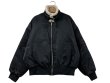 画像4: stand collar lambswool collar MA1 bomber jacket  blouson  ユニセックス 男女兼用スタンドカラーラムウール襟 MA1ボンバージャケットスタジアムジャンパー スタジャン ブルゾン (4)