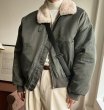 画像6: stand collar lambswool collar MA1 bomber jacket  blouson  ユニセックス 男女兼用スタンドカラーラムウール襟 MA1ボンバージャケットスタジアムジャンパー スタジャン ブルゾン (6)