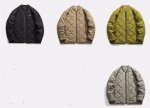 画像5: Diamond-shaped quilted down jacket stadium jumper jacket  blouson  ユニセックス 男女兼用ダイアモンドシェイドキルティングダウンジャケットジャンパー  ブルゾン (5)
