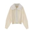 画像5: fur collar  zipper jacket cardigan sweater　ジップアップファーカラーカーディガンセーター (5)
