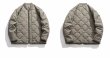 画像6: Diamond-shaped quilted down jacket stadium jumper jacket  blouson  ユニセックス 男女兼用ダイアモンドシェイドキルティングダウンジャケットジャンパー  ブルゾン (6)