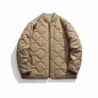 画像2: Diamond-shaped quilted down jacket stadium jumper jacket  blouson  ユニセックス 男女兼用ダイアモンドシェイドキルティングダウンジャケットジャンパー  ブルゾン (2)