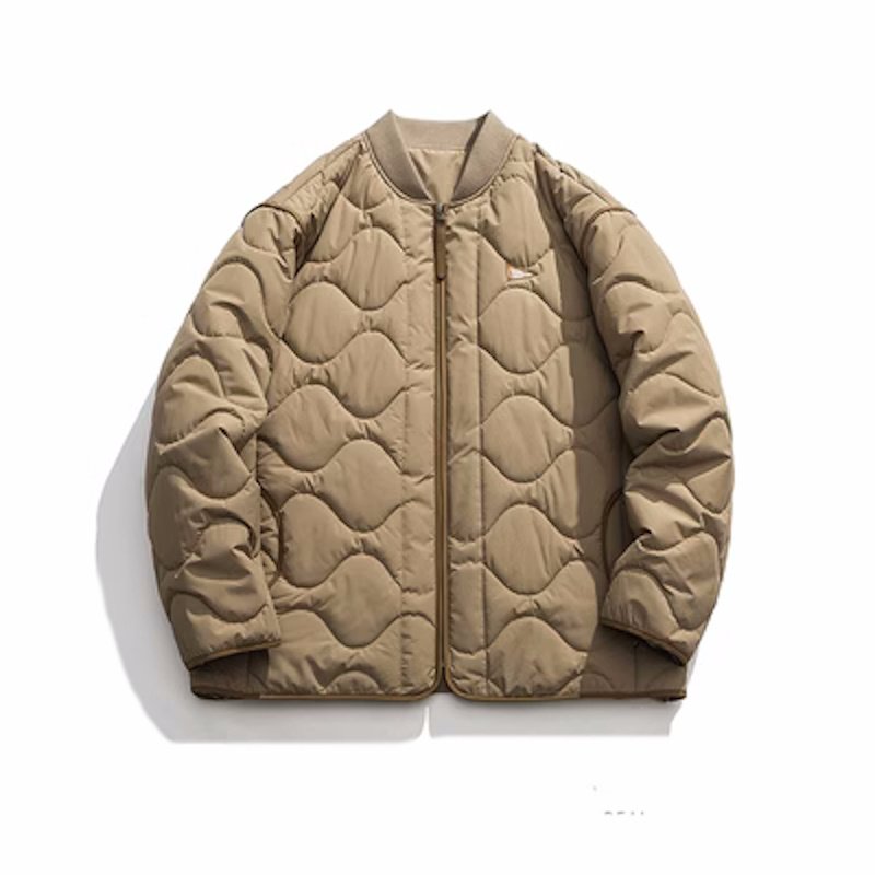 画像2: Diamond-shaped quilted down jacket stadium jumper jacket  blouson  ユニセックス 男女兼用ダイアモンドシェイドキルティングダウンジャケットジャンパー  ブルゾン (2)