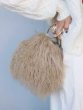 画像3: bucket hand-carrying one-shoulder fur tote Shoulder  Bag 　バケットリングハンドルファートート ショルダーバックハンドバッグ  (3)