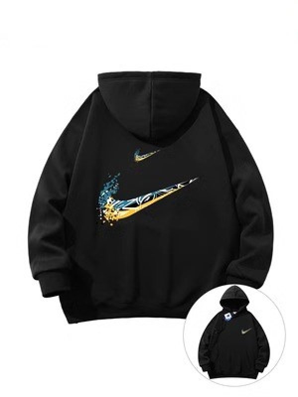 画像1: SALE セール Unisex Double Swoosh logo Hoodie Hoody ユニセックス 男女兼用 長袖 フーディ パーカー ダブルスウッシュ ロゴ (1)