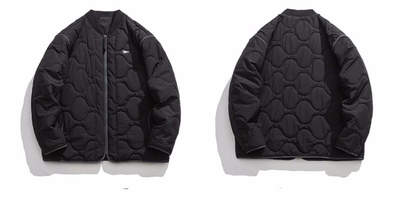 画像8: Diamond-shaped quilted down jacket stadium jumper jacket  blouson  ユニセックス 男女兼用ダイアモンドシェイドキルティングダウンジャケットジャンパー  ブルゾン (8)