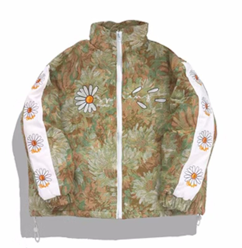 画像2: Daisy Gobelins weaving & embroidery  jacket stadium jacket  blouson  ユニセックス 男女兼用デイジーゴブラン織り&刺繍スタンドカラージャケットスタジアムジャンパー スタジャン  ブルゾン (2)