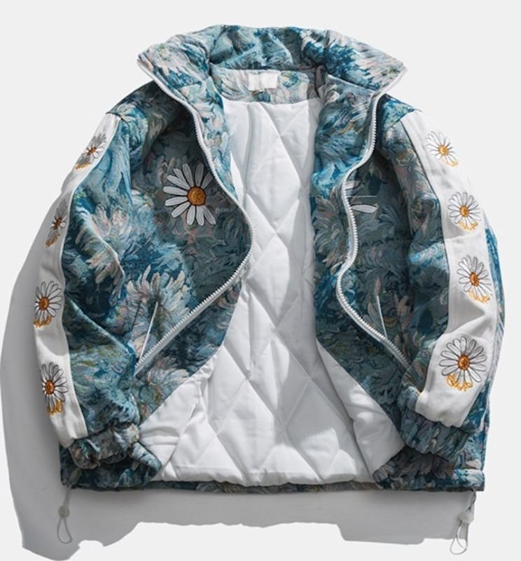 画像5: Daisy Gobelins weaving & embroidery  jacket stadium jacket  blouson  ユニセックス 男女兼用デイジーゴブラン織り&刺繍スタンドカラージャケットスタジアムジャンパー スタジャン  ブルゾン (5)