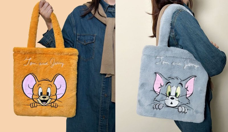 画像3: tom and jerry  fur tote Shoulder  Bag 　トムとジェリートム＆ジェリーファートート ショルダーバックハンドバッグ  (3)