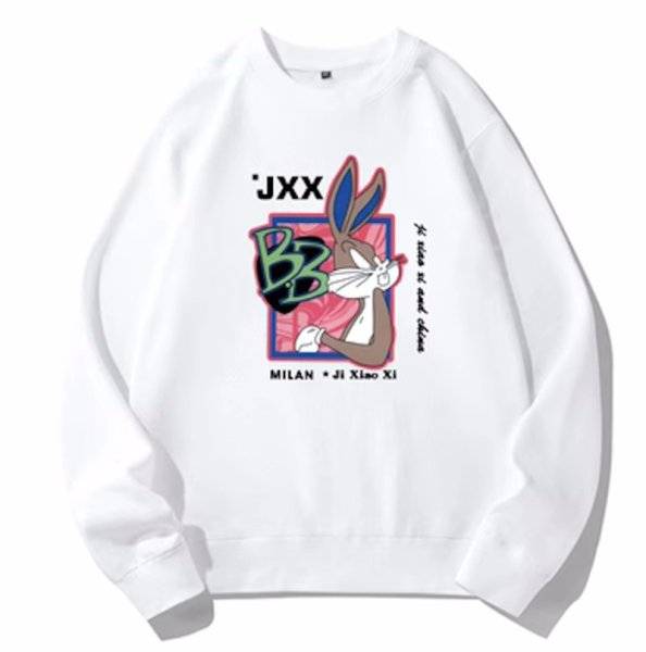 画像1: NASA×Bugs Bunny Sweatshirt Rabbit print  Sweat   ユニセックス 男女兼用NASAナサ×バッグスバニースエットラビットスエット (1)