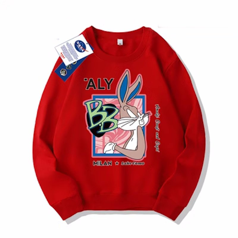画像5: NASA×Bugs Bunny Sweatshirt Rabbit print  Sweat   ユニセックス 男女兼用NASAナサ×バッグスバニースエットラビットスエット (5)