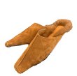 画像2: furry square toe deep mouth suede fur warm sandals 　スクエアトゥスエードフラットファーサンダル　スリッパ (2)