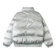 画像2: letter embroidery thickened down  down jacket blouson coat  ユニセックス 男女兼用レターロゴ刺繍スタンドカラージャケット ブルゾン (2)