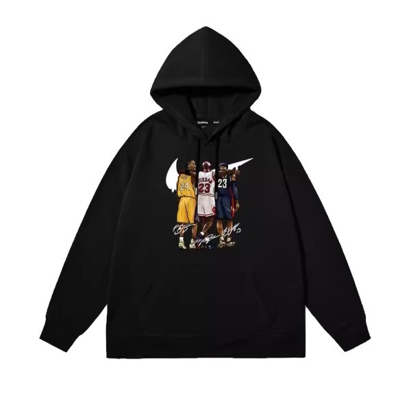 画像1: NBA Basket Legend Players Triple 3 "Jordan,Kobe,LeBron" Print Unisex Hoodie Hoody Sweat 8 colors ユニセックス　男女兼用　NBA　バスケット　レジェンド　トリプル３　ジョーダン、コービー、レブロン スウェット　フーディ　パーカー　8色 (1)