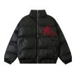 画像3: letter embroidery thickened down  down jacket blouson coat  ユニセックス 男女兼用レターロゴ刺繍スタンドカラージャケット ブルゾン (3)