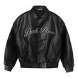 画像1: FFF DONCARE PU leather 3D CIRCLE LOGO PU Leather emblem BASEBALL JACKET blouson ユニセックス 男女兼用 レザージャケット エンブレム 3D サークルロゴ  スタジアムジャンパー スタジャン MA-1 ボンバー ジャケット ブルゾン AFGK A FEW GOOD KIDS (1)